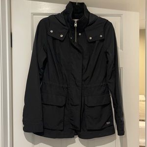 Abercrombie & Fitch Black Raincoat Size Medium